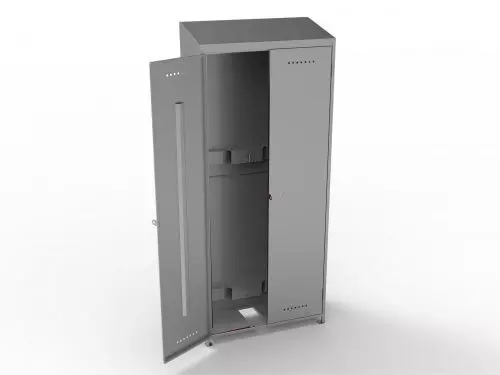 Шкаф для газовых баллонов ШГ-2кр с наклонной крышей