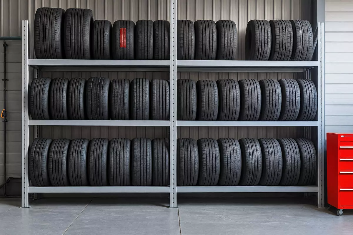 металлический стеллаж для шин