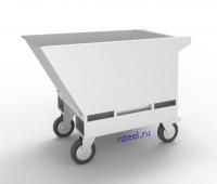 Тележка - контейнер для стружки ТК-200 с ручным опрокидыванием